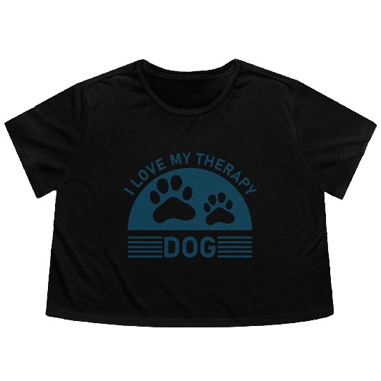 I love my Therapy Dog Flowy Cropped Tees