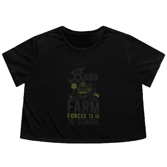 Farming Farmer Tractor Vintage Flowy Cropped Tees