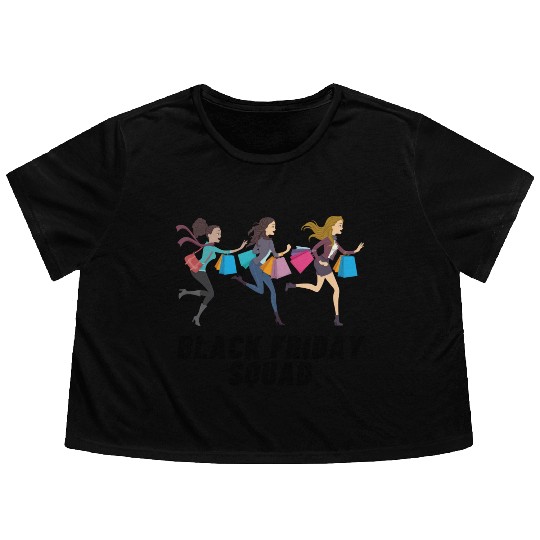 Black Friday Squad Flowy Cropped Tees
