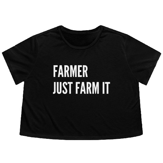 Farmer Just Farm It Flowy Cropped Tees