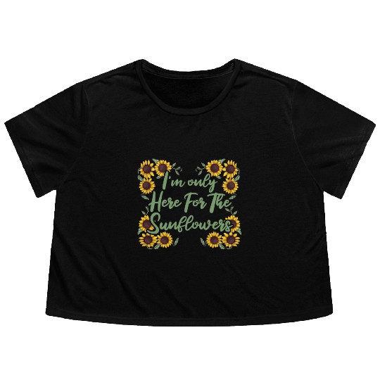Sunflower Gardening Flowy Cropped Tees