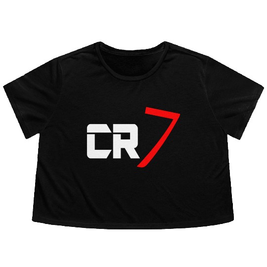 cr7 cristiano white Flowy Cropped Tees
