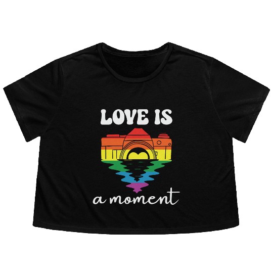 LBGT Flag Gay Pride Human Vintage Rainbow Flowy Cropped Tees