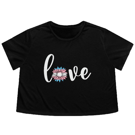 LBGT Flag Gay Pride Human Vintage Rainbow Flowy Cropped Tees