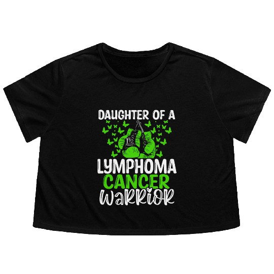 Lymphoma Cancer Awareness Month Daughter Flowy Cropped Tees