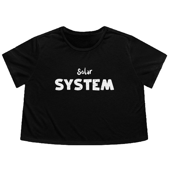 Solar System - Science Flowy Cropped Tees