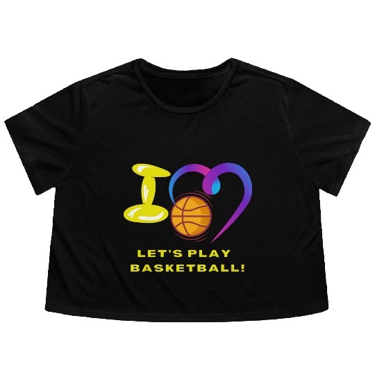 LET'S PLAY BASKETBALL, CLASSIC Flowy Cropped Tees