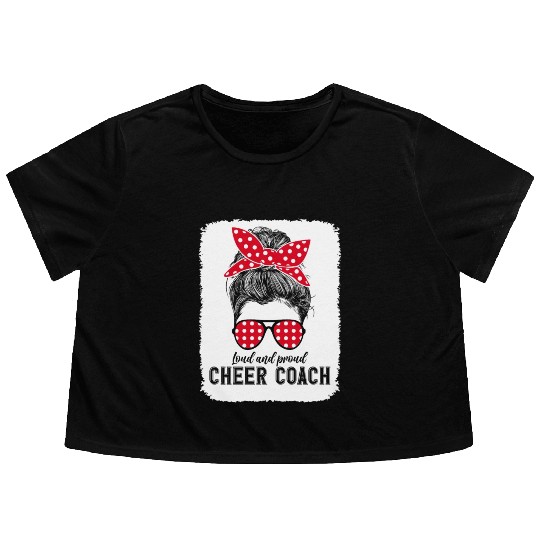 Witty Cheer Coach Lifestyle Ironic Sarcastic Quote Flowy Cropped Tees