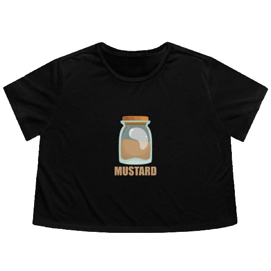 Mustard Spice Flavor Food Cooking Flowy Cropped Tees