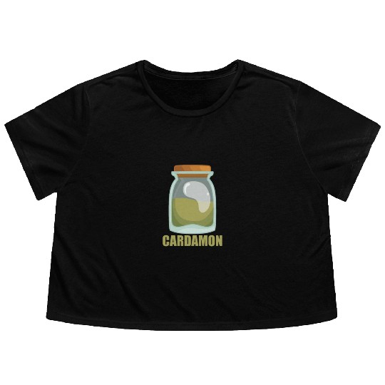 Cardamon Spice Flavor Food Cooking Flowy Cropped Tees
