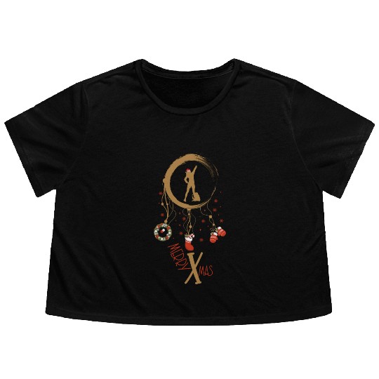 Winter dreamcatcher Christmas Hiking Flowy Cropped Tees