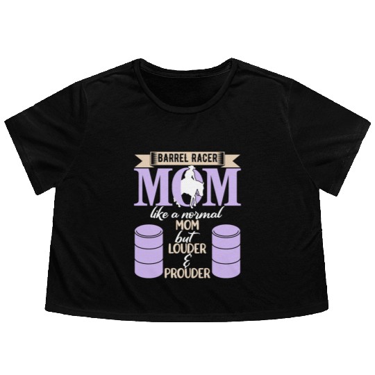 Barrel Racing Mom Flowy Cropped Tees