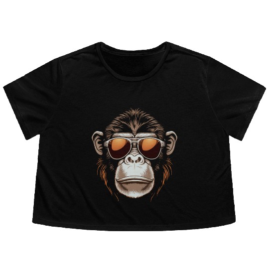 Monkey Face Flowy Cropped Tees
