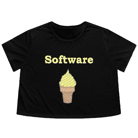 Software Vanilla Ice Cream Flowy Cropped Tees