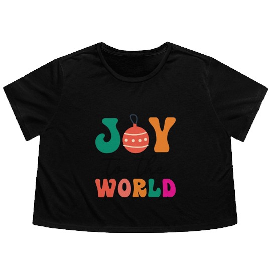 joy to the world Flowy Cropped Tees