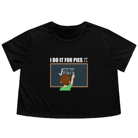 Math Calculus Pi Flowy Cropped Tees