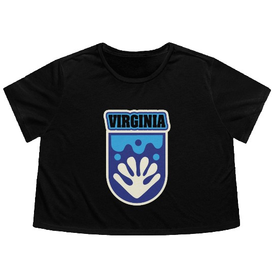 US States VIRGINIA Flowy Cropped Tees