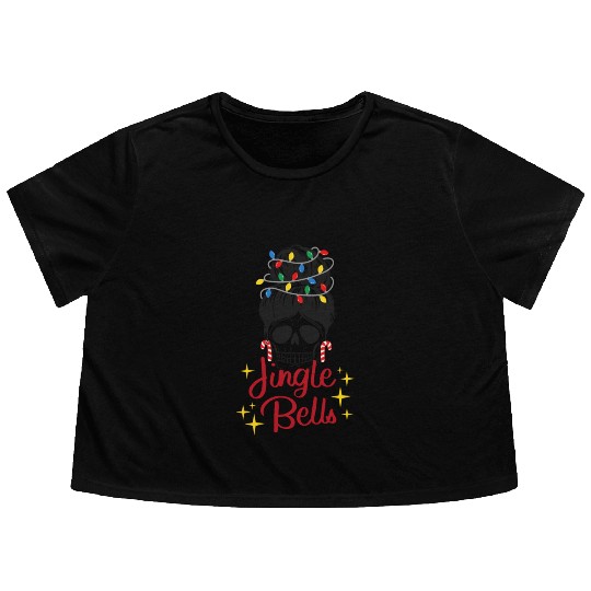 Jingle Bells Flowy Cropped Tees