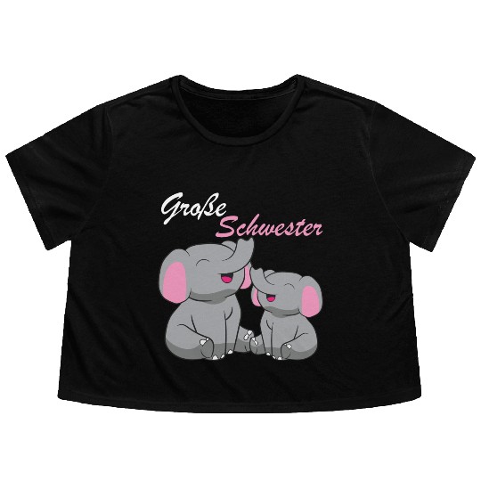 Elephants - Große Schwester Flowy Cropped Tees