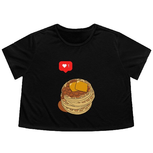 Waffle lover Flowy Cropped Tees