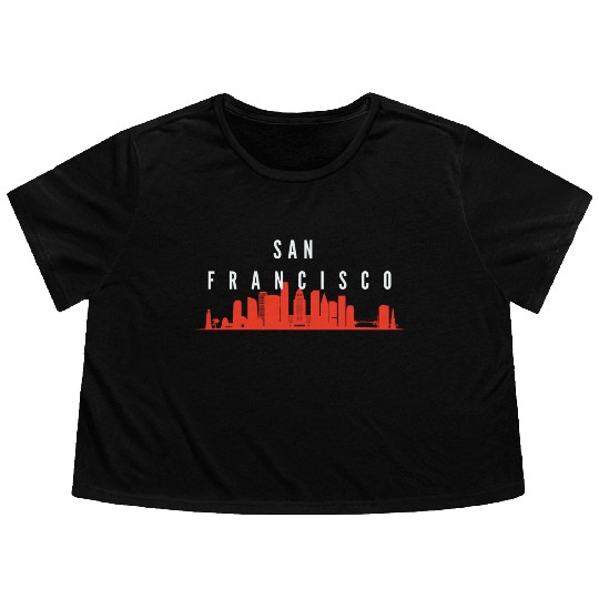 San Francisco pride Flowy Cropped Tees