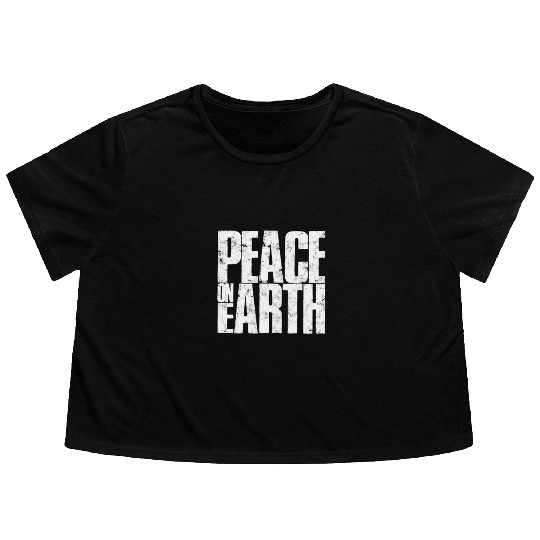 Peace on Earth - peace Flowy Cropped Tees