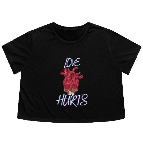 Love Hurts Flowy Cropped Tees