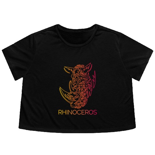rhinoceros Flowy Cropped Tees