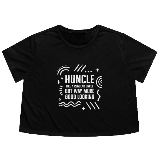 Uncle Flowy Cropped Tees Flowy Cropped Tees, Huncle Definition Funny Flowy Cropped Tees,