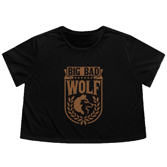 big bad wolf quote Flowy Cropped Tees