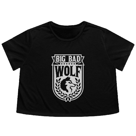big bad wolf quote Flowy Cropped Tees