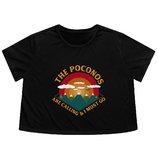 Pocono Mountains Pennsylvania Flowy Cropped Tees