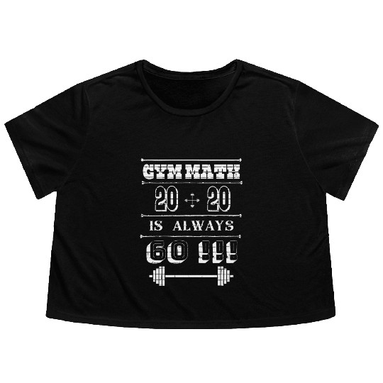 Gym math Flowy Cropped Tees
