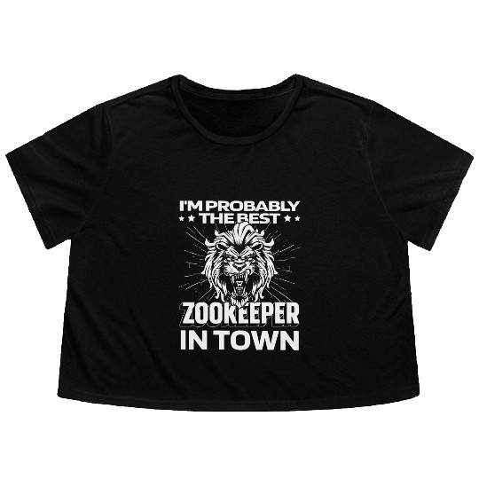 Zookeeper Lion Flowy Cropped Tees