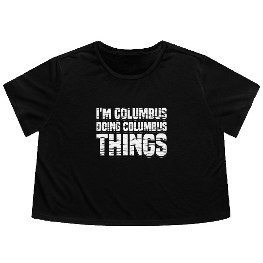 Columbus Day 1492 Flowy Cropped Tees