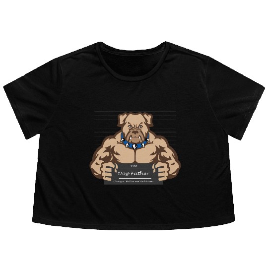 "Funny Dog Flowy Cropped Tees Perfect Gift for Dog Lovers"