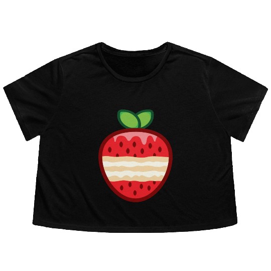 strawberry shortcake funny Flowy Cropped Tees