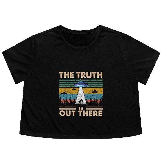 The Truth Is Out There Storm Raid Area 51 Alien Flowy Cropped Tees