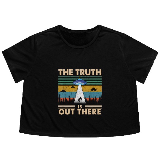 The Truth Is Out There Storm Raid Area 51 Alien Flowy Cropped Tees