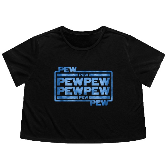 Pew Pew Pew Flowy Cropped Tees