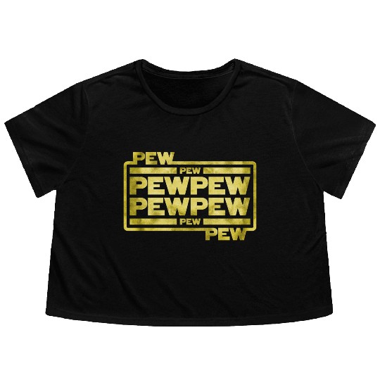 Pew Pew Pew Flowy Cropped Tees