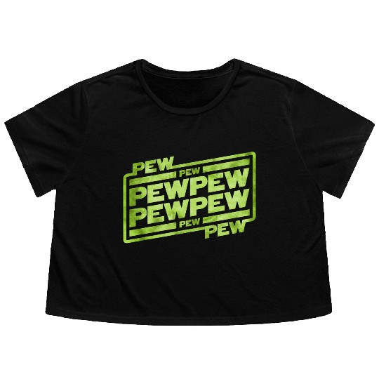 Pew Pew Pew Flowy Cropped Tees