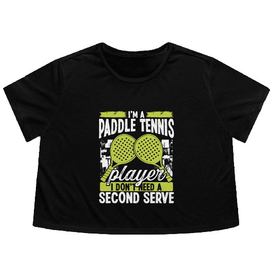 Paddle Tennis Player Match Second Serve Team Flowy Cropped Tees
