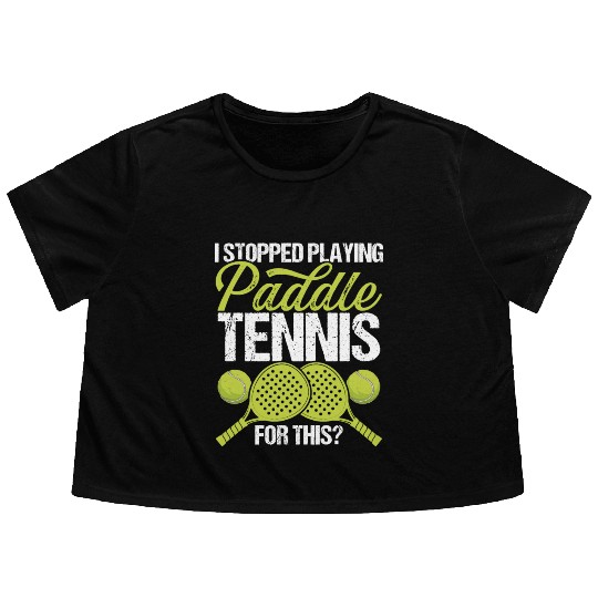 Paddle Tennis Player Match I stopped for this Flowy Cropped Tees