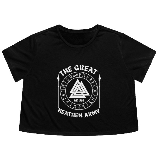 THE GREAT HEATHEN ARMY AD865-ENGLAND Flowy Cropped Tees