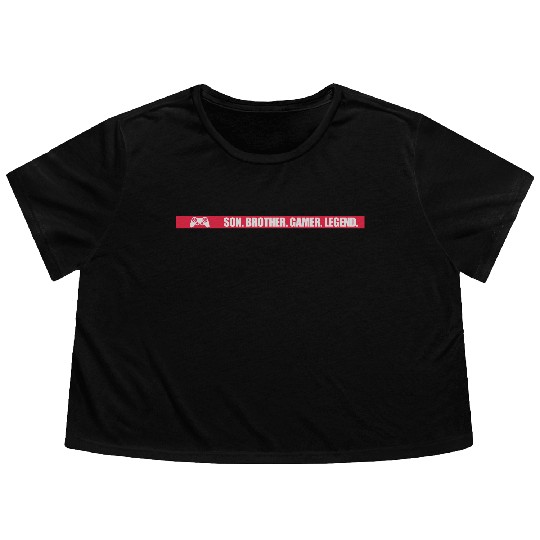 son brother gamer legend Flowy Cropped Tees