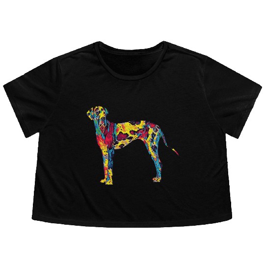 Big Dog Great Dane Flowy Cropped Tees