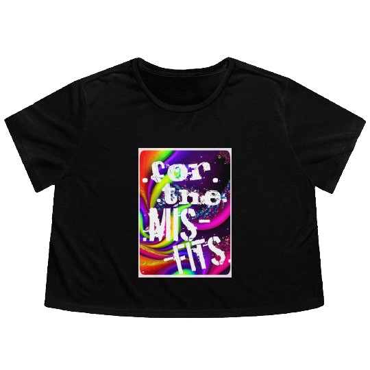 For the Misfits-2 Flowy Cropped Tees