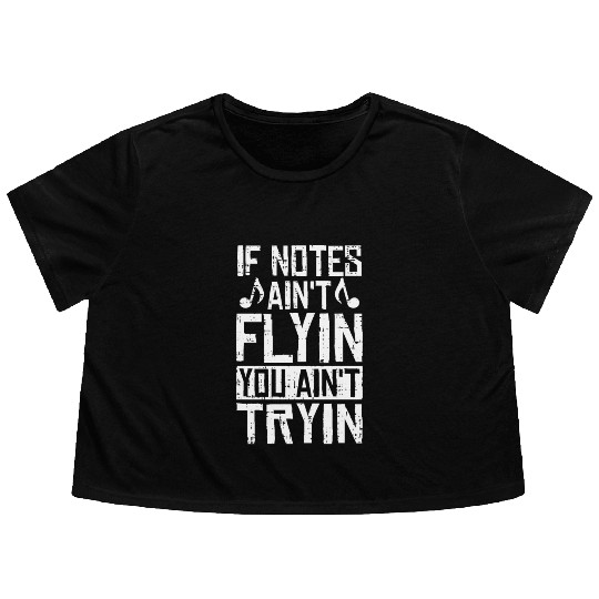 Music Teacher Funny Flowy Cropped Tees