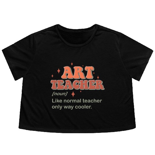Art Teacher Flowy Cropped Tees